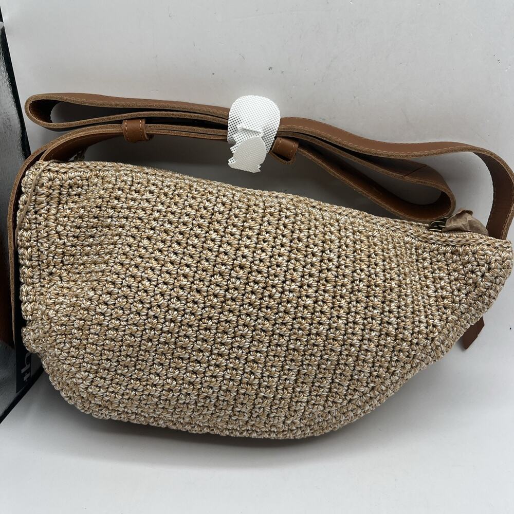 The Sak Tess Sling Bag in Crochet Adjustable Strap Medium Purse Bamboo Crochet - Picture 2 of 8